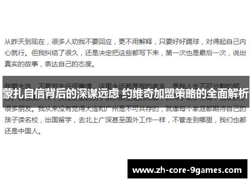 蒙扎自信背后的深谋远虑 约维奇加盟策略的全面解析